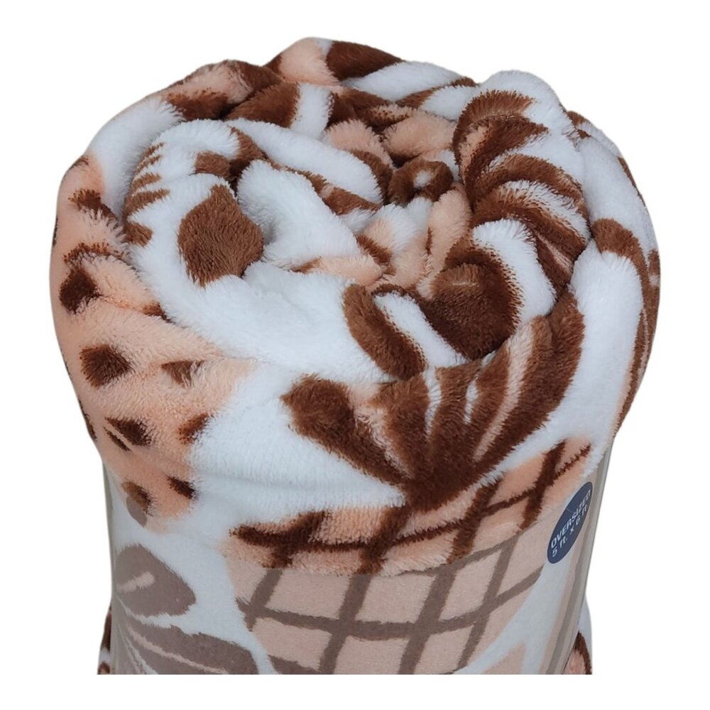 The Big One Oversized Plush Throw Blanket 5ft x 6ft Mushrooms Flowers Fall Icon - Picture 8 of 11
